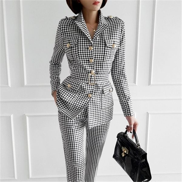 fashion office ladies plaid suit slim fit autumn winter 2 pcs blazer suits vintage business work outfits ensemble femme 210522, White
fashion office ladies plaid suit slim fit autumn winter 2 pcs blazer suits vintage business work outfits ensemble femme 210522, White