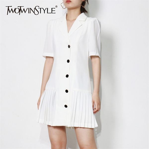 casual white pleated dress for women notched short sleeve high waist mini dresses females summer fashion style 210520, Black;gray
casual white pleated dress for women notched short sleeve high waist mini dresses females summer fashion style 210520, Black;gray