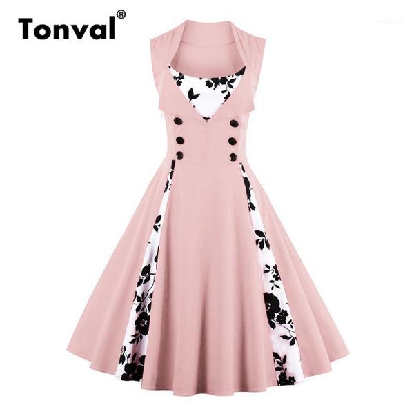 tonval 5xl plus size vintage rockabilly pink dress women floral contrast elegant button tunic swing1, Black;gray
tonval 5xl plus size vintage rockabilly pink dress women floral contrast elegant button tunic swing1, Black;gray