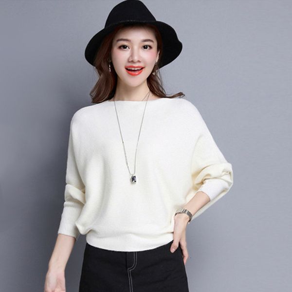 women's sweaters autumn solid batwing sleeve female jumpers casual short o-neck ladies pullovers for outwear woman sweater 1mpb, White;black
women's sweaters autumn solid batwing sleeve female jumpers casual short o-neck ladies pullovers for outwear woman sweater 1mpb, White;black