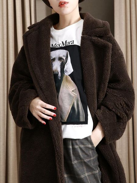 women's wool & blends 100% coat women warm fashion autumn winter long jacket, Black
women's wool & blends 100% coat women warm fashion autumn winter long jacket, Black
