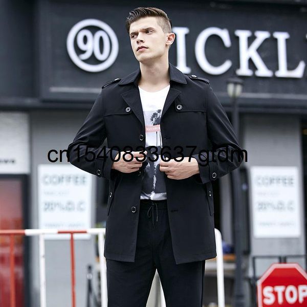 spring and autumn thin men's fattening plus size coat young fat middle length business casual windbreaker jackets, Black;brown
spring and autumn thin men's fattening plus size coat young fat middle length business casual windbreaker jackets, Black;brown