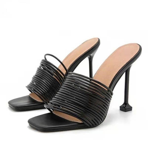 slippers women summer chain high heels fashion women's thin strap pumps female metal stiletto slide shoes, Black
slippers women summer chain high heels fashion women's thin strap pumps female metal stiletto slide shoes, Black