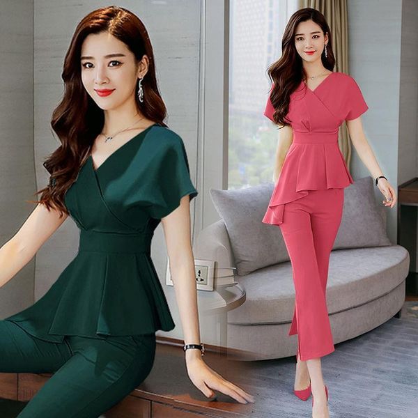 spring ol suits irregular womens pants v neck blouse wide leg sets with sashes ladies plus size 2pcs z286, White
spring ol suits irregular womens pants v neck blouse wide leg sets with sashes ladies plus size 2pcs z286, White