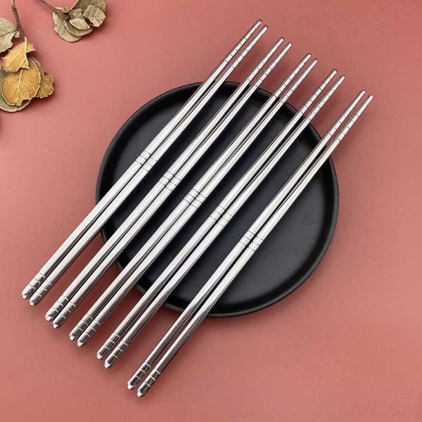 chopsticks 5pairs 304 stainless steel high temperature square non-slip chinese chopstick noodles metal tableware
chopsticks 5pairs 304 stainless steel high temperature square non-slip chinese chopstick noodles metal tableware