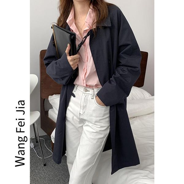 women's trench coats khaki windbreaker autumn 2021 british style loose small medium and long coat, Tan;black
women's trench coats khaki windbreaker autumn 2021 british style loose small medium and long coat, Tan;black