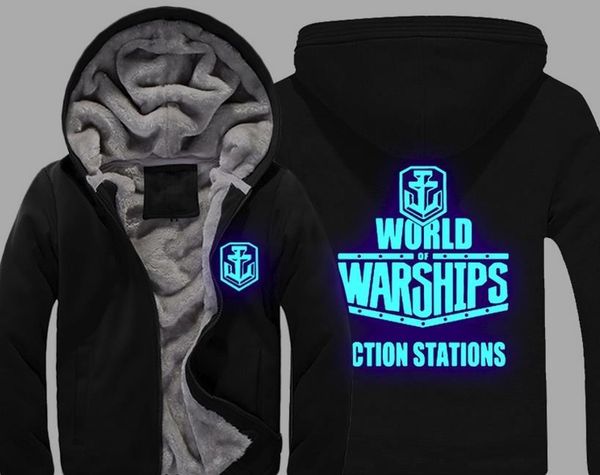 men's hoodies & sweatshirts hoodie wows game world of warships jacket winter men thick fleece zipper luminous, Black
men's hoodies & sweatshirts hoodie wows game world of warships jacket winter men thick fleece zipper luminous, Black