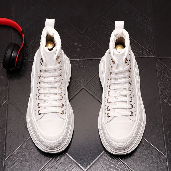 british style round toe wedding dress party shoes fashion trendy comfortable men's casual sneakers non-slip thick bottom outdoor design, Black
british style round toe wedding dress party shoes fashion trendy comfortable men's casual sneakers non-slip thick bottom outdoor design, Black