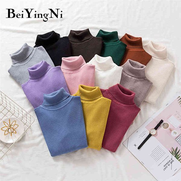 beiyingni woman sweaters slim warm autumn winter knitwear sweater women 13 colors casual vintage turtleneck jumper pullover 210416, White;black
beiyingni woman sweaters slim warm autumn winter knitwear sweater women 13 colors casual vintage turtleneck jumper pullover 210416, White;black