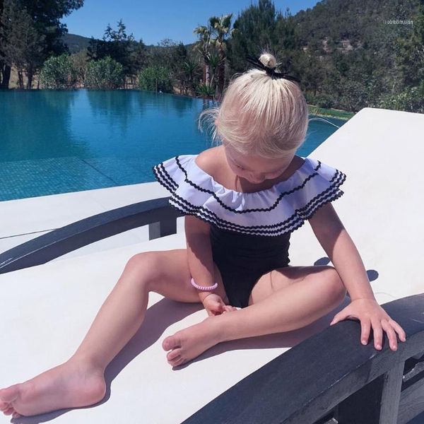 swimsuit bikini girls summer cute fashiruffle color block one shoulder one-piece beachwear swimwear d23#1, Black
swimsuit bikini girls summer cute fashiruffle color block one shoulder one-piece beachwear swimwear d23#1, Black
