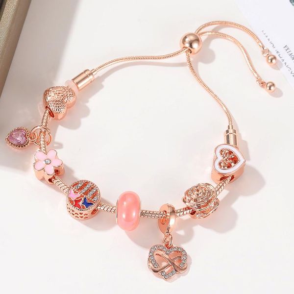 link, chain valentine's day gift female bracelet ins wind rose gold pull diy large hole beaded sparkling summer accessorie, Black
link, chain valentine's day gift female bracelet ins wind rose gold pull diy large hole beaded sparkling summer accessorie, Black