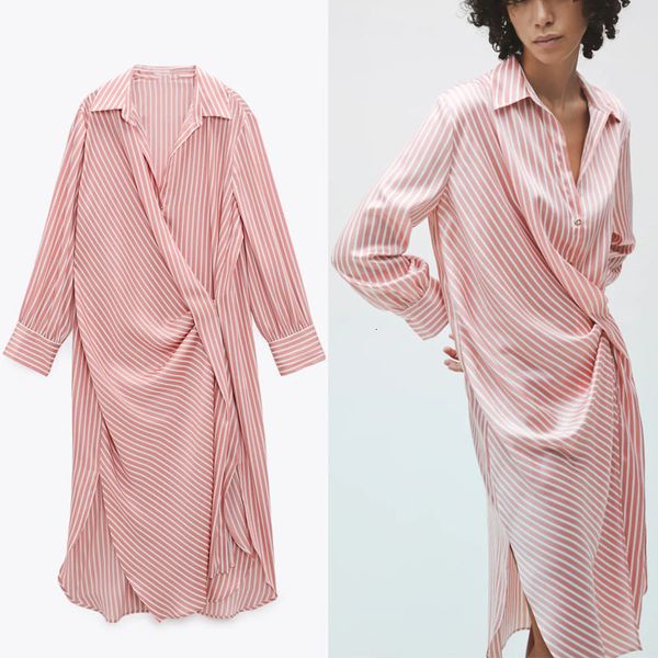 dresses za pink striped shirt women long sleeve ruching spring midi woman chic button up sweet party es, Black;gray
dresses za pink striped shirt women long sleeve ruching spring midi woman chic button up sweet party es, Black;gray