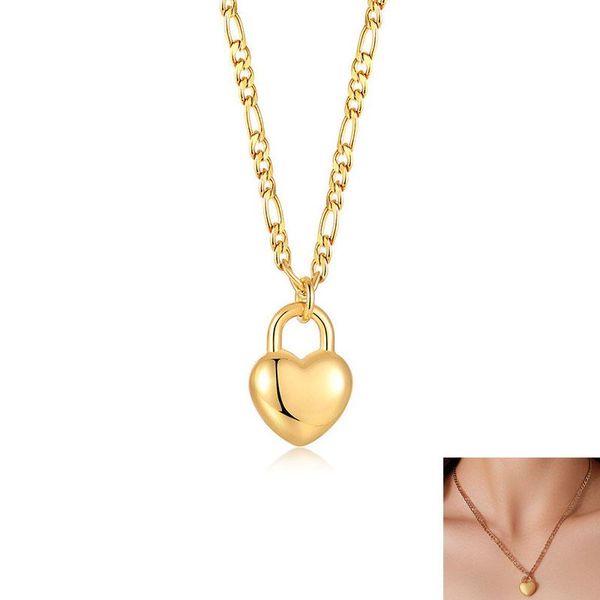 pendant necklaces trendy gold color heart jewelry necklace for women bohemia love wife mom girlfriend birthday pesent her, Silver 
pendant necklaces trendy gold color heart jewelry necklace for women bohemia love wife mom girlfriend birthday pesent her, Silver