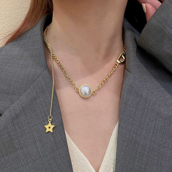 five pointed star pearl letter d necklace simple personality chaosen temperament clavicle chain fashion fashion celebrity pendant, Black
five pointed star pearl letter d necklace simple personality chaosen temperament clavicle chain fashion fashion celebrity pendant, Black