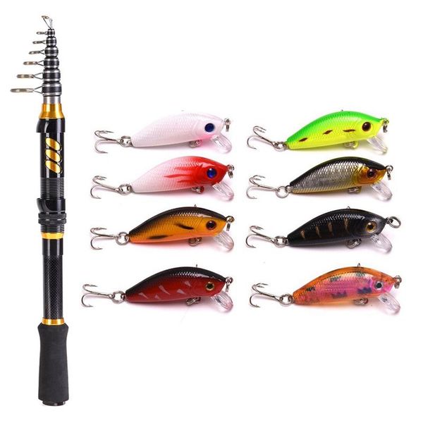 boat fishing rods 8pcs 5 cm 3.6g swim fish lure artificial hard crank bait with carbon fiber sea rod
boat fishing rods 8pcs 5 cm 3.6g swim fish lure artificial hard crank bait with carbon fiber sea rod