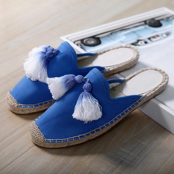 slippers espadrilles women tassel flats latest suede round toe fringe mules sandals blue shoes fisherman hjm7, Black
slippers espadrilles women tassel flats latest suede round toe fringe mules sandals blue shoes fisherman hjm7, Black