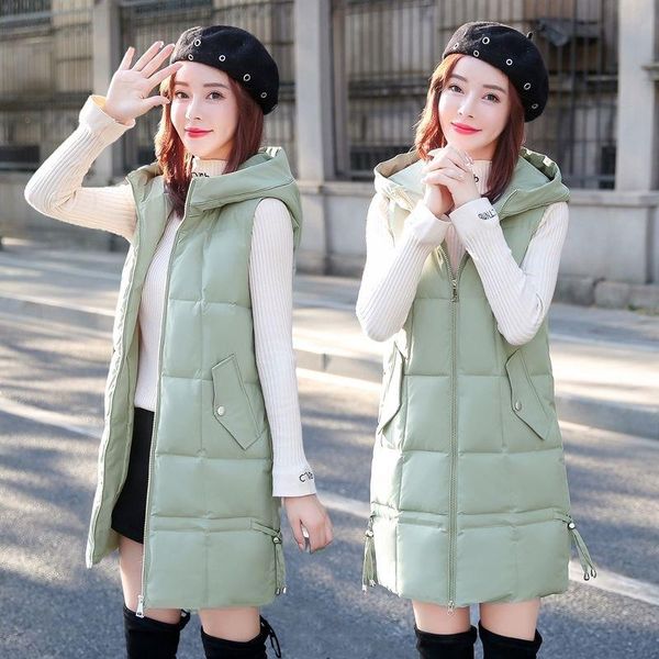 women's vests 2021 cotton hooded vest coat female fashion slim warm waistcoat sleeveless winter jacket ladies thick h584, Black;white
women's vests 2021 cotton hooded vest coat female fashion slim warm waistcoat sleeveless winter jacket ladies thick h584, Black;white