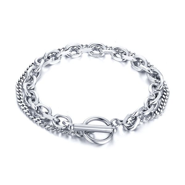 cute layering bracelets for women mens silver stainless steel link chain bangle never fade 8.3 inch 16g weight, Black
cute layering bracelets for women mens silver stainless steel link chain bangle never fade 8.3 inch 16g weight, Black
