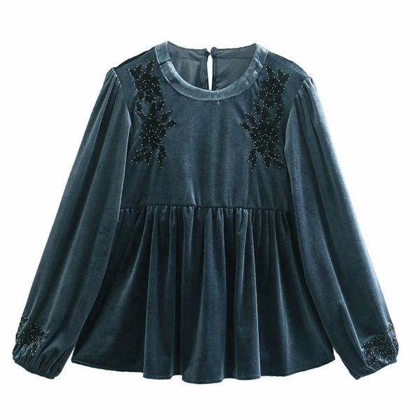 spring women flower embroidery beading velvet shirt smock female long sleeve blouse casual lady loose blusas s8629 210430, White
spring women flower embroidery beading velvet shirt smock female long sleeve blouse casual lady loose blusas s8629 210430, White
