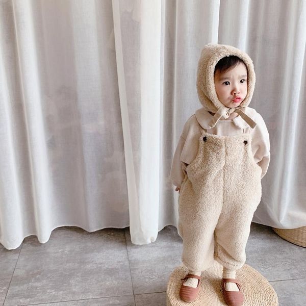 winter kids overalls korean solid loose lambswool jumpsuits hat for girls boys children's clothing baby velvet overall, Blue
winter kids overalls korean solid loose lambswool jumpsuits hat for girls boys children's clothing baby velvet overall, Blue