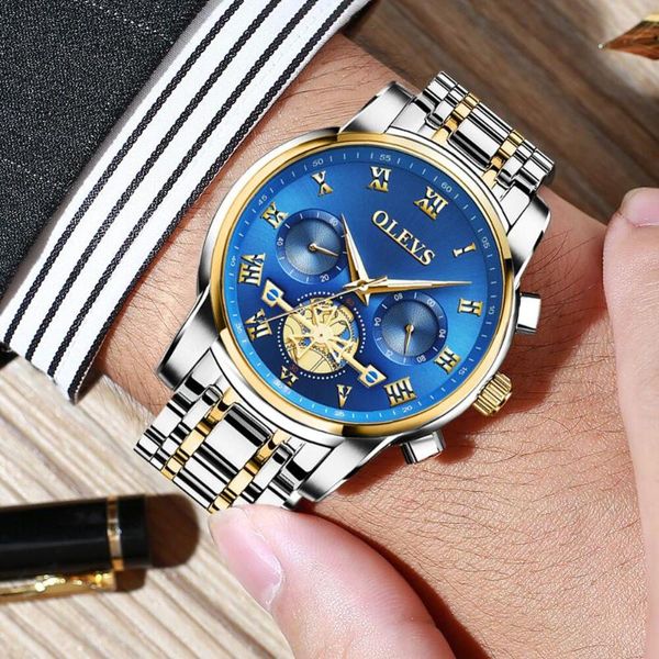 wristwatches reloj hombre luxury chronograph men watch stainless steel sport waterproof blue watches for luminous wristwatch montre homme, Slivery;brown
wristwatches reloj hombre luxury chronograph men watch stainless steel sport waterproof blue watches for luminous wristwatch montre homme, Slivery;brown
