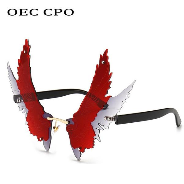 sunglasses oec cpo unique wing rimless women fashion big frame steampunk female frameless colorful party glasses men, White;black
sunglasses oec cpo unique wing rimless women fashion big frame steampunk female frameless colorful party glasses men, White;black