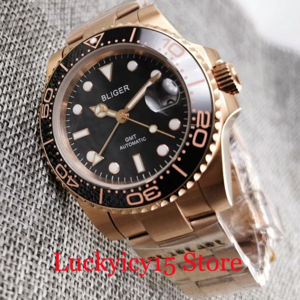 wristwatches men wristwatch sapphire glass rose gold coated band gmt automatic movement delpoyment clasp, Slivery;brown
wristwatches men wristwatch sapphire glass rose gold coated band gmt automatic movement delpoyment clasp, Slivery;brown