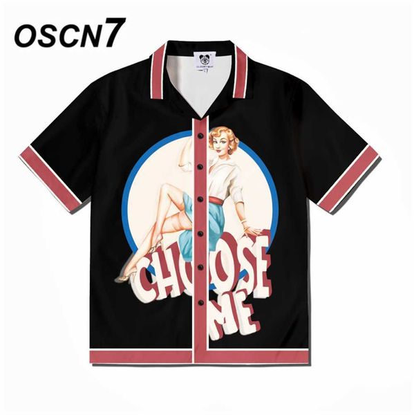 oscn7 casual street printed short sleeve shirt men hawaii beach oversize women fashion harujuku shirts for cxx13 210721, White;black
oscn7 casual street printed short sleeve shirt men hawaii beach oversize women fashion harujuku shirts for cxx13 210721, White;black