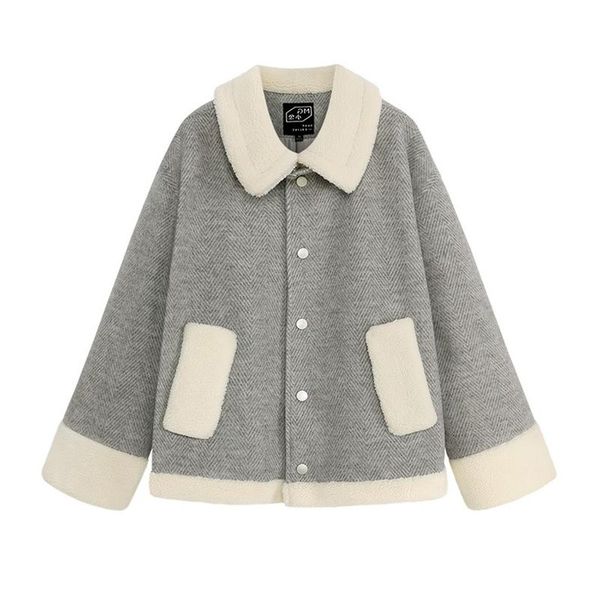 women short woolen coat fashion autumn and winter loose casual jacket female warm outwear women's jackets, Black;brown
women short woolen coat fashion autumn and winter loose casual jacket female warm outwear women's jackets, Black;brown