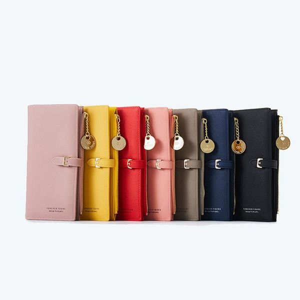 wallets fashion women's wallet candy color money clip long womens zipper purse hasp purses soft made of pu leather, Red;black
wallets fashion women's wallet candy color money clip long womens zipper purse hasp purses soft made of pu leather, Red;black