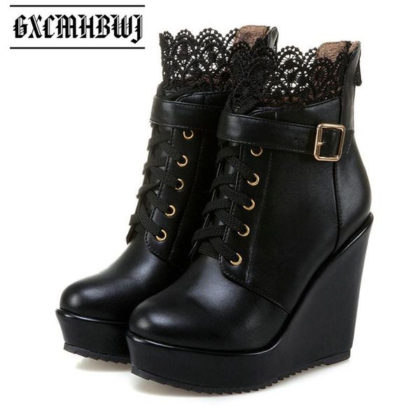 fashion black breathable mesh wedges women ankle boots buckle strap lace up wedding bridal shoes punk gothic lady
fashion black breathable mesh wedges women ankle boots buckle strap lace up wedding bridal shoes punk gothic lady