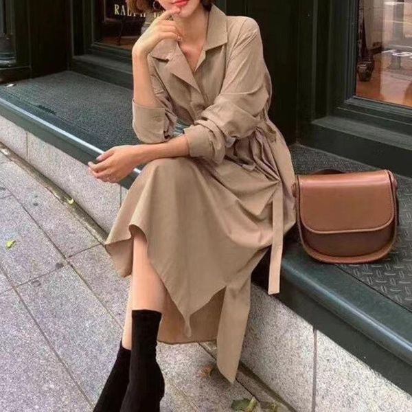 casual dresses 2021 summer korean fashion lace lapel solid color loose single-breasted women's dress simplicity sleeve, Black;gray
casual dresses 2021 summer korean fashion lace lapel solid color loose single-breasted women's dress simplicity sleeve, Black;gray