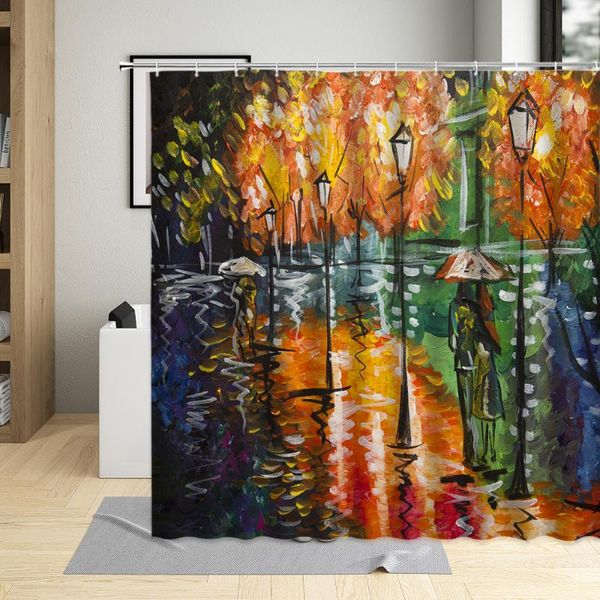 rain street view lamp forest oil painting shower curtain polyester waterproof art poster bath curtains bathtub screens
rain street view lamp forest oil painting shower curtain polyester waterproof art poster bath curtains bathtub screens
