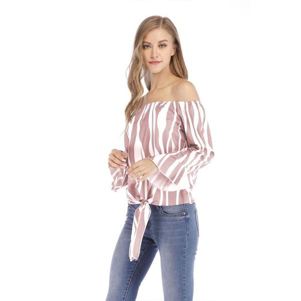 women's shirts europe and american flare sleeve irregular striped blouse long-sleeve shirt female blouses &, White
women's shirts europe and american flare sleeve irregular striped blouse long-sleeve shirt female blouses &, White