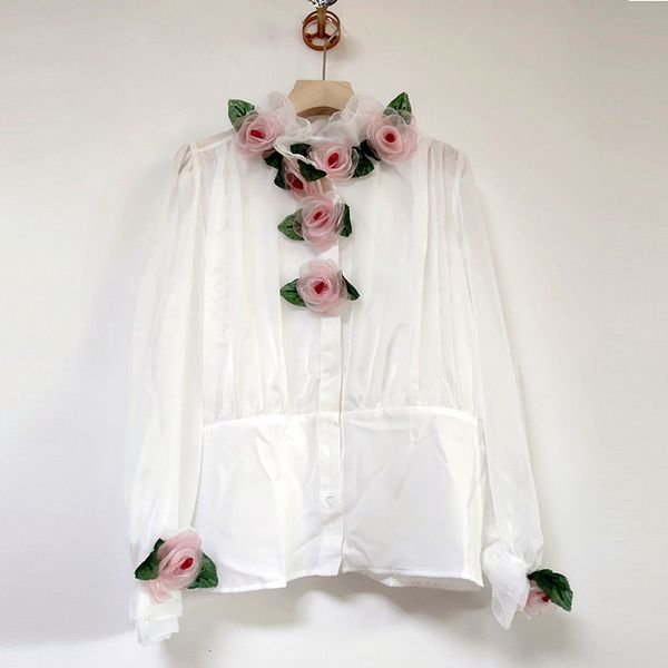 women's blouses & shirts runway fashion women summer designer 3d rose appliques ruffles party holiday white long sleeve shirt clothing
women's blouses & shirts runway fashion women summer designer 3d rose appliques ruffles party holiday white long sleeve shirt clothing
