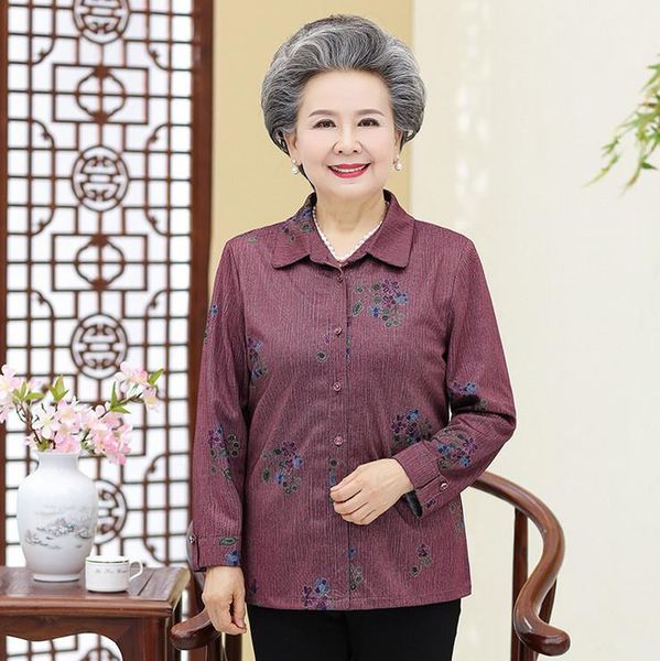 grandma clothing spring autumn blouse thin coat casual plus size middle age mother long sleeve shirt women's blouses & shirts, White
grandma clothing spring autumn blouse thin coat casual plus size middle age mother long sleeve shirt women's blouses & shirts, White