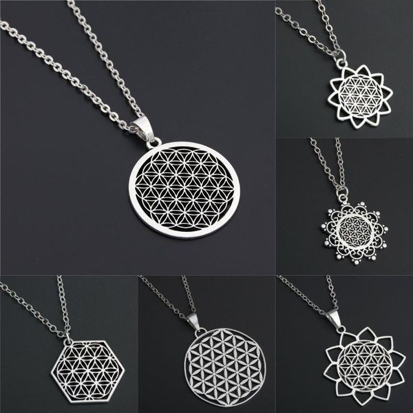 pendant necklaces 1pc drop seed of life flower necklace jewelry sacred geometry women accessories birthday gift, Silver
pendant necklaces 1pc drop seed of life flower necklace jewelry sacred geometry women accessories birthday gift, Silver