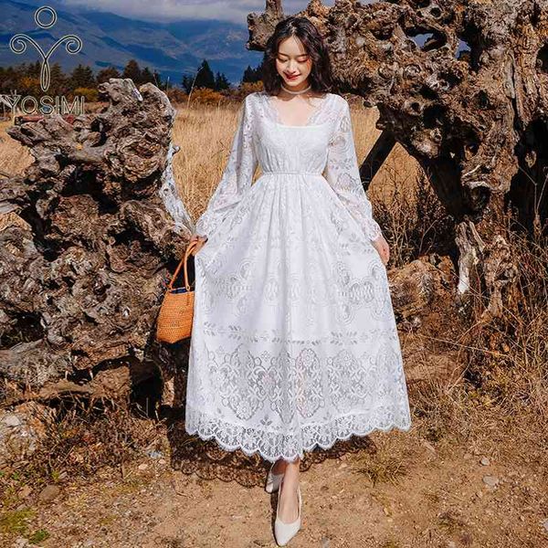yosimi white lace dres elegant summer fraiy v-neck ankle-length a-line long sleeve birthday party dresses ladies 210604, Black;gray
yosimi white lace dres elegant summer fraiy v-neck ankle-length a-line long sleeve birthday party dresses ladies 210604, Black;gray