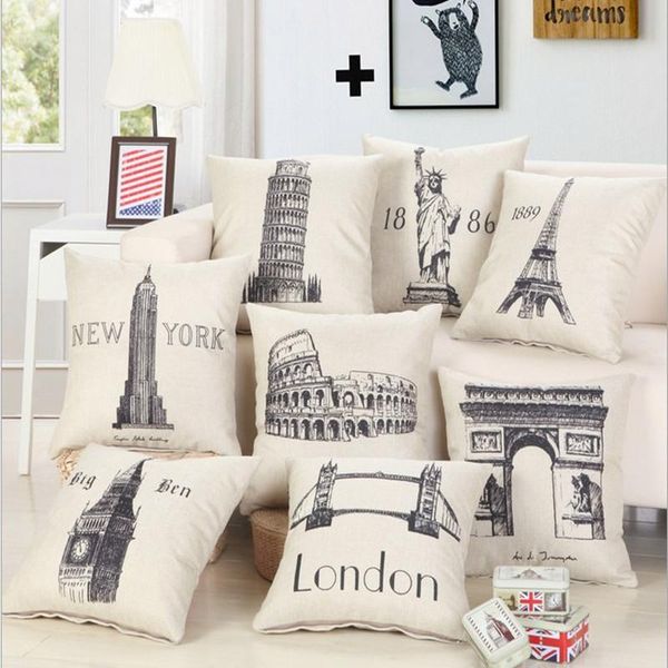 eiffel tower statue of liberty big ben home decor cushion al cotton york pisa london linen pillow arch cushion/decorative
eiffel tower statue of liberty big ben home decor cushion al cotton york pisa london linen pillow arch cushion/decorative