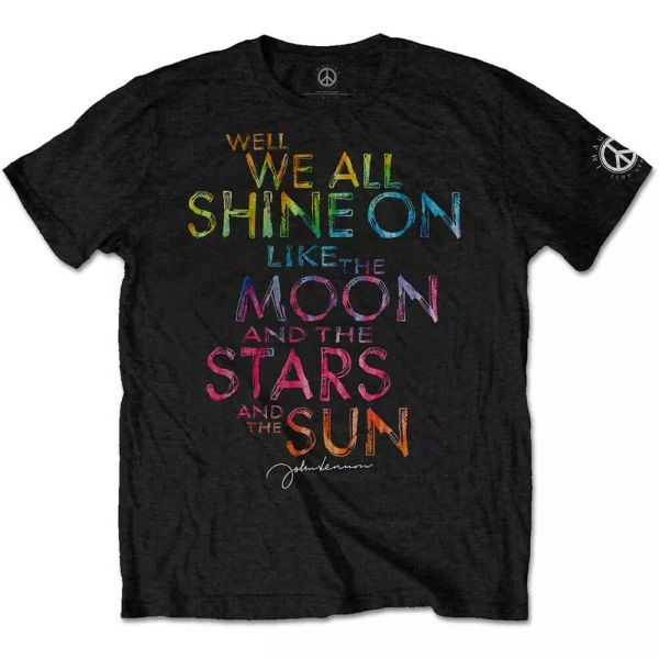 john lennon shine on authorized men t-shirt, White;black