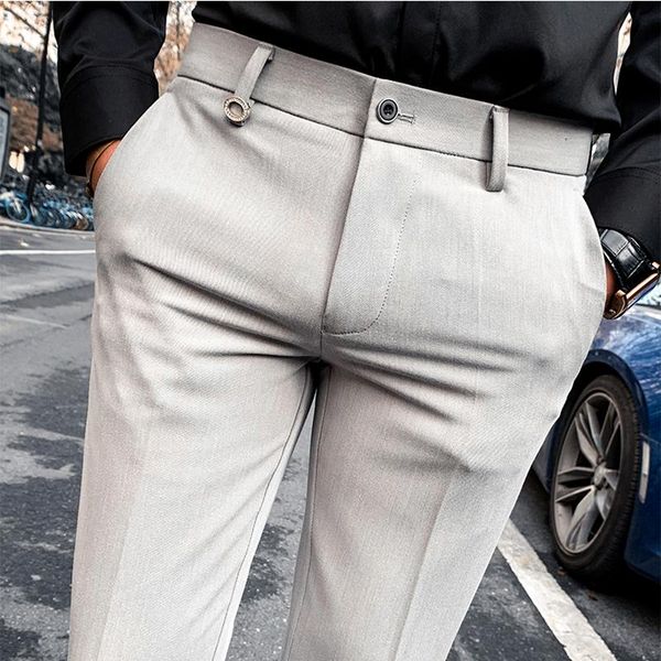 men's suits & blazers suit pants formal stretch slim solid color straight dress fashion boutique clothing ankle trouser, White;black
men's suits & blazers suit pants formal stretch slim solid color straight dress fashion boutique clothing ankle trouser, White;black