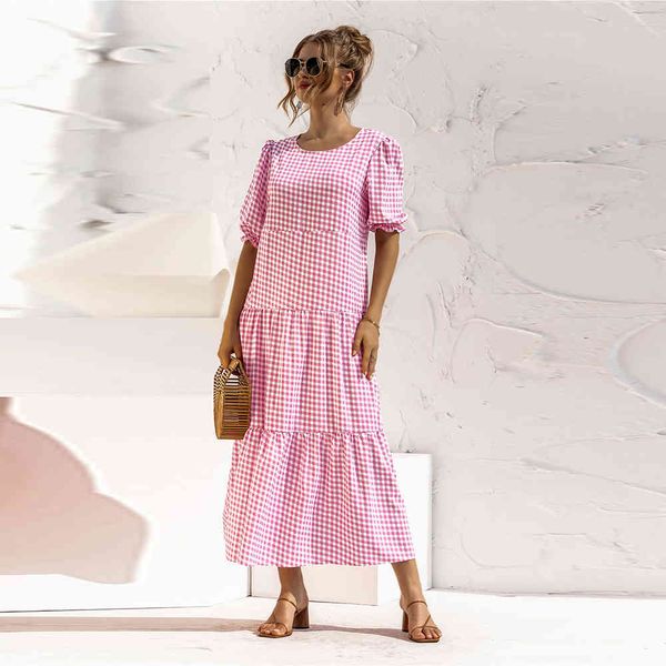 summer plaid polka dot print maxi dress women elegant o neck short puff sleeve ruffles beach party dresses vintage dress vestido 210412, Black;gray
summer plaid polka dot print maxi dress women elegant o neck short puff sleeve ruffles beach party dresses vintage dress vestido 210412, Black;gray