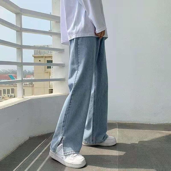 men's jeans split men spring-autumn korean style trendy loose all-match straight pants male streetwear casual contrast washed trousers, Blue
men's jeans split men spring-autumn korean style trendy loose all-match straight pants male streetwear casual contrast washed trousers, Blue
