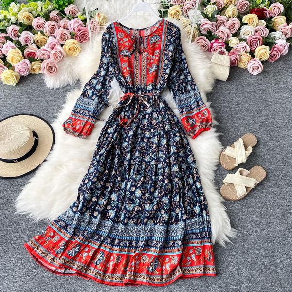 casual dresses bohemian women dress tribal style printed flowers long-sleeved slim drawstring neck swing a-line long, Black;gray
casual dresses bohemian women dress tribal style printed flowers long-sleeved slim drawstring neck swing a-line long, Black;gray