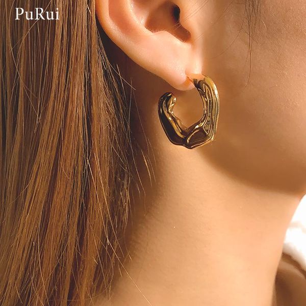 hoop & huggie purui punk metal geometry earrings for women fashion gold/silver color thick earring jewelry 2021 open round girls, Golden;silver
hoop & huggie purui punk metal geometry earrings for women fashion gold/silver color thick earring jewelry 2021 open round girls, Golden;silver
