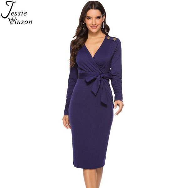 casual dresses jessie vinson long sleeve v-neck belted bodycon dress women elegant slim fit black midi office lady autumn vestidos, Black;gray
casual dresses jessie vinson long sleeve v-neck belted bodycon dress women elegant slim fit black midi office lady autumn vestidos, Black;gray