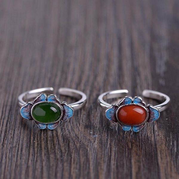 natural hetian jasper cloisonne flower open ring chinese retro designer craft original charm women's silver jewelry cluster rings, Golden;silver
natural hetian jasper cloisonne flower open ring chinese retro designer craft original charm women's silver jewelry cluster rings, Golden;silver