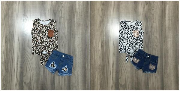 girlymax summer baby girls sleeveless clothes ruffles boutique tie knot 2 colors leopard sequins jeans shorts set outfits clothing sets, White
girlymax summer baby girls sleeveless clothes ruffles boutique tie knot 2 colors leopard sequins jeans shorts set outfits clothing sets, White