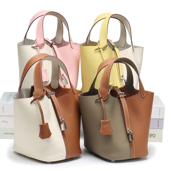 new leather layer lychee grain cowhide color matching vegetable basket women s bag fashion hand bag bucket bag
new leather layer lychee grain cowhide color matching vegetable basket women s bag fashion hand bag bucket bag