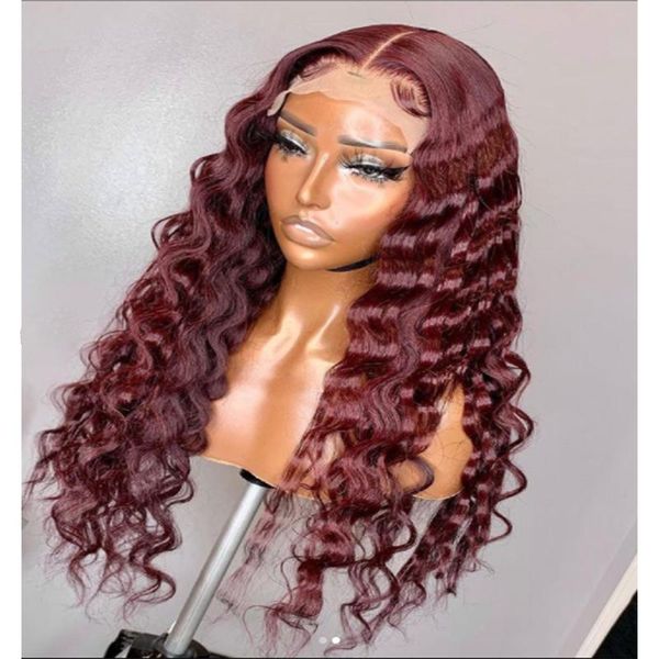 synthetic wigs deep wave lace front wine red for women fiber hair daily makeup, Black
synthetic wigs deep wave lace front wine red for women fiber hair daily makeup, Black